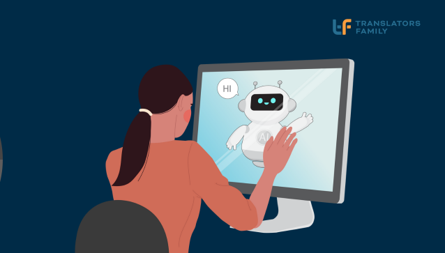 Illustration of an AI and a human having a conversation. This image represents the potential for collaboration and understanding between humans and artificial intelligence.